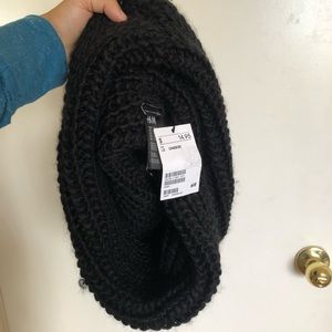 Black Knitted Infinity Scarf